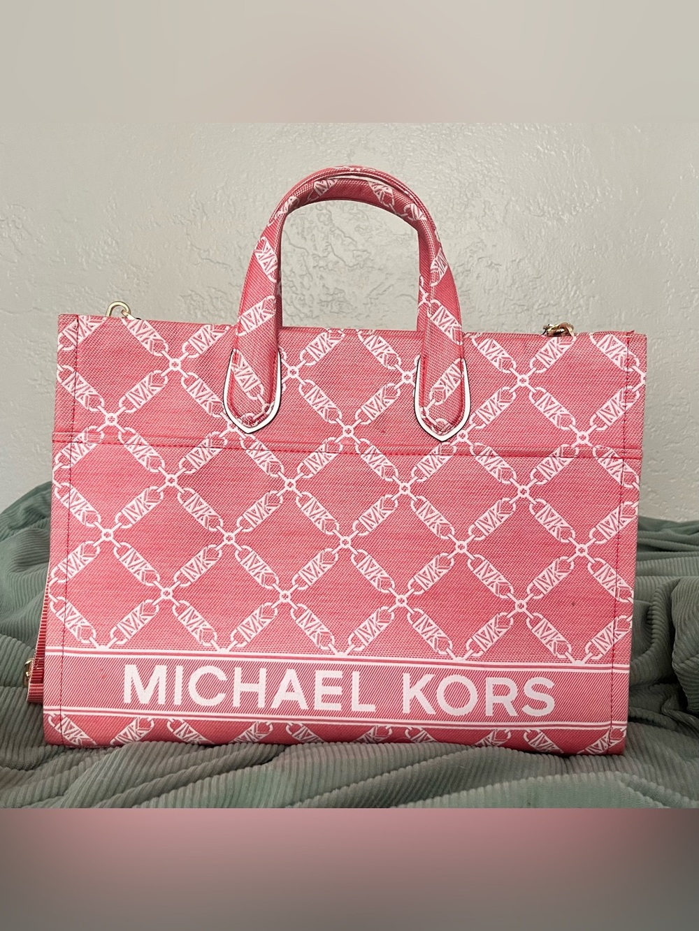 Michael Kors Gigi Large Grab Tote Camilla Rose with Strap